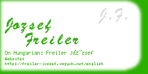 jozsef freiler business card